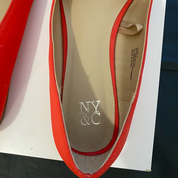 NY&C red toe flats - never worn - Picture 3 of 3